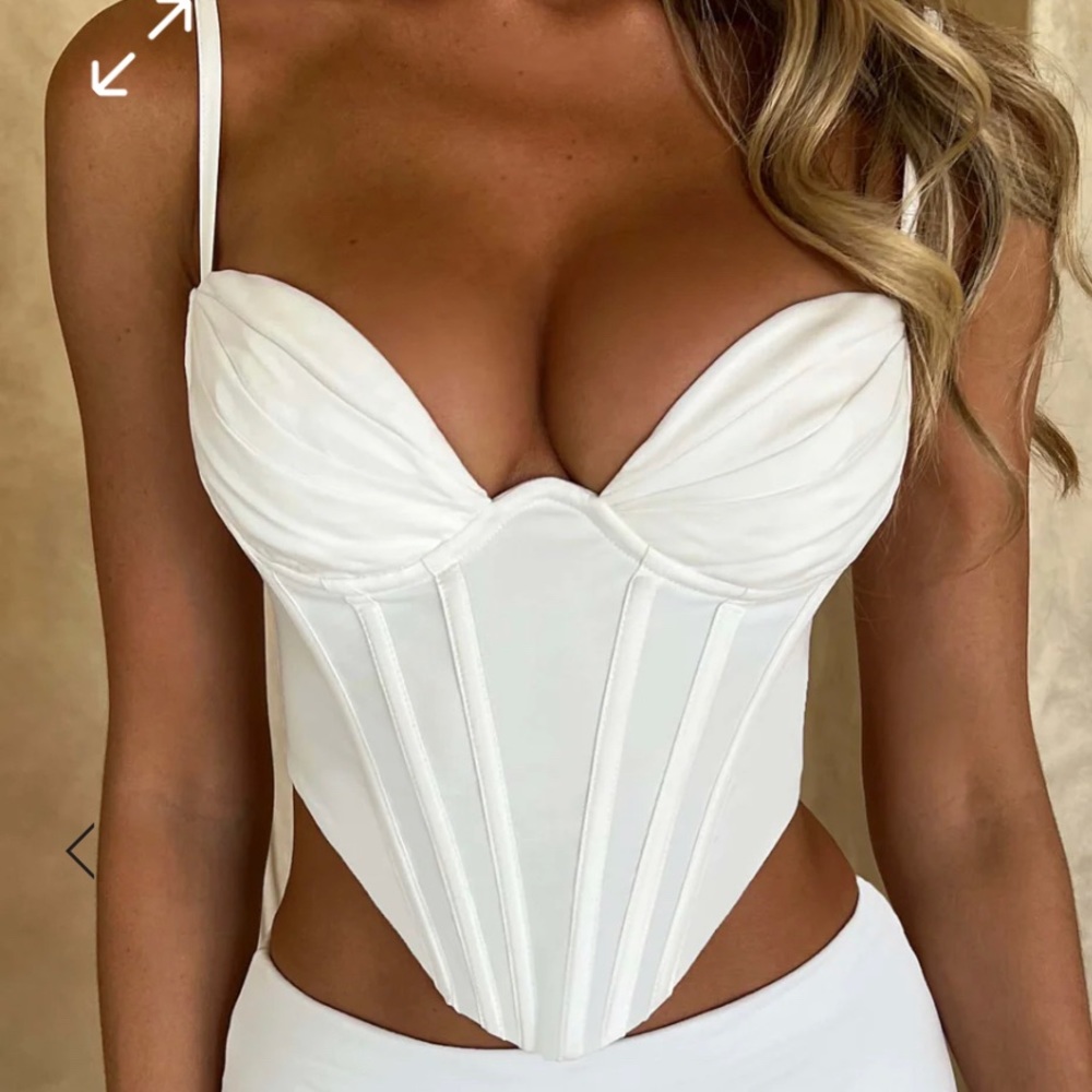 Babyboo white corset crop top